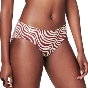 ANDIE Hipster Bikini Swim Bottom Women Sz L Striped Feminine Resort Retro NWT